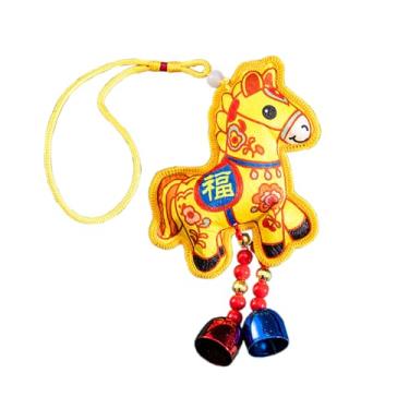 Imagem de Ornamento do Ano do Cavalo,Decoração De Festa Com Bordado Imitação - Pendente Mascote Ano Cavalo | para Decoradores de Casa Escritório Parede Jardim Quintal Estudo Quarto Carros