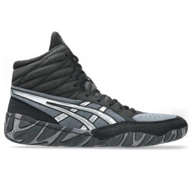 Imagem de ASICS Tênis de luta livre masculino Aggressor 6, Preto/prata pura, 36
