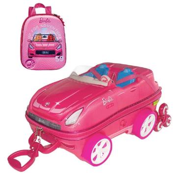 Imagem de Kit Mala E Mochila Lancheira Infantil Menina Escolar Barbie-Feminino