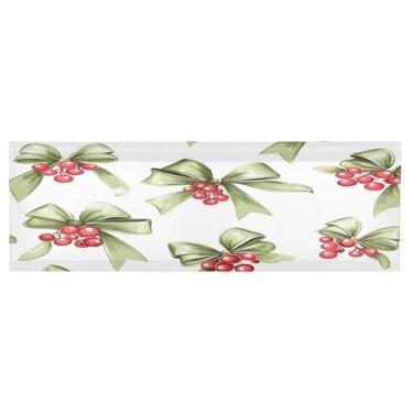 Imagem de CEBUGI Cortina blackout para janela – Cortinas de proteção de privacidade para cozinha/banheiro/sala de estar/lavanderia (137 x 45 cm, 1 painel, cereja vermelha)