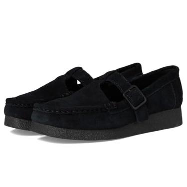 Imagem de Clarks Sapatilha feminina Wallabee Evo Bar Mary Jane, Camurça preta, 35