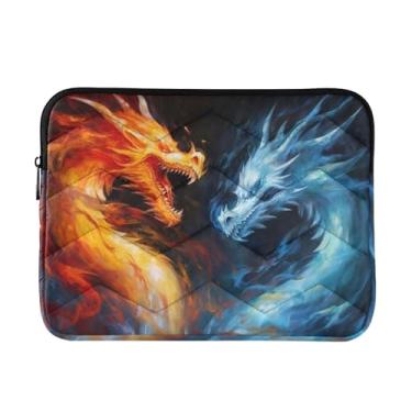 Imagem de Coikll Capa protetora para laptop Ice Fire Dragon à prova de choque para notebook de 13 a 14 polegadas