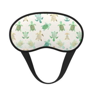 Imagem de Máscara de dormir blackout com estampa de tartaruga máscara de luz macia para dormir meditação, viagem, ioga