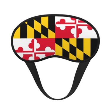 Imagem de Máscara de dormir blackout com estampa da bandeira de Maryland, máscara para os olhos, leve, macia, para dormir, meditação, viagem, ioga