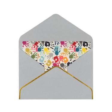 Imagem de SKKNT Cartões de felicitações impressos à mão para todas as ocasiões, convites de festa de aniversário de casamento, 12,7 x 15,2 cm