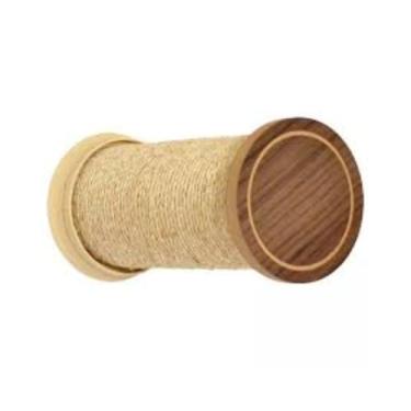 Imagem de Arranhador de Parede Pino Marrom para Gatos 14x28x14cm Super Resistente Sisal