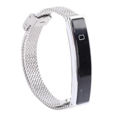 Imagem de GOWENIC Pulseira Inteligente, Pulseira Esportiva de Aço, Rastreadores de Atividades e Fitness Com Lembrete de Chamadas Recebidas e Contador de Passos para Natação e Mergulho (Prata)