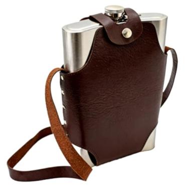 Imagem de Caneca e caneca bebida lata com saco de aço inoxidável vinho 500 ml brown