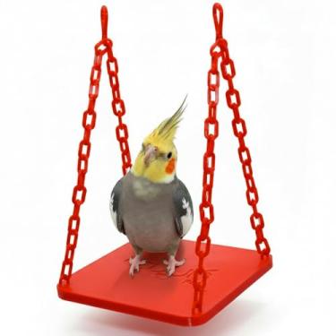 Imagem de AVUK PET - Balanço Plataforma Brinquedo Colorido Para Calopsita