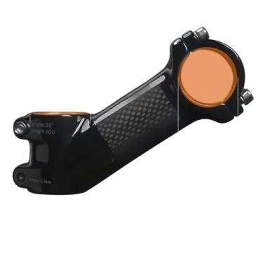 Imagem de Mesa de guidão para bicicleta em carbono e alumínio, MTB, potência ultraleve, 31,8 mm, compatível com guidões de 70/80/90/100 mm para bicicletas de estrada e montanha.(35Degree-100mm-Gloss)