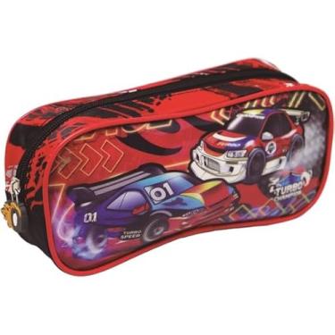 Imagem de Estojo Porta Objeto Retangular Infantil Masculino Turbo Champion Starschool
