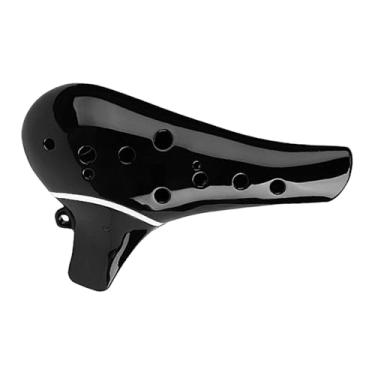 Imagem de oshhni Ocarina de 12 furos, afinada em Dó Maior, ideal para festivais, Natal, crianças e uso profissional, Preto
