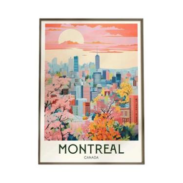 Imagem de Impressão Em Tela Vintage Retro De Aventura Na Montanha, Decoração Art