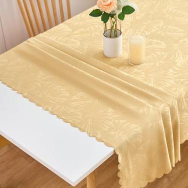 Imagem de EFFICINATURE Toalha de mesa TC1044A-LVS-152 x 213 cm oval dourada