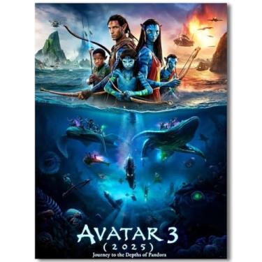 Imagem de Looksalot Pôster de Avatar 3 2025 para fãs quarto de crianças decoração de parede - filme avatar pôsteres em tela para adolescentes meninos meninas presentes