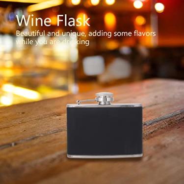 Imagem de GLOGLOW Frasco de álcool de Aço Inoxidável, Frasco de Quadril, Capacidade de 5 Onças, à Prova de Vazamento, Design Portátil, Ferramentas de Cozinha (Jarro de 4 onças + 1 funil)