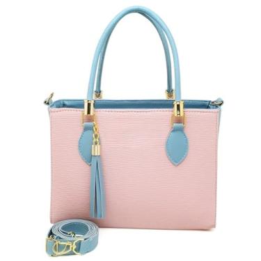 Imagem de Bolsa Feminina Média Transversal de Ombro (ROSA/AZUL)