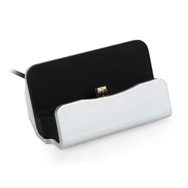 Imagem de Base de Carregamento Telefone com Portas Android Type-C Rápido Escrivaninha Cabo Núcleo Superior Curto Economia Energia Transmissão Estável Corpo Multifuncional PC Resistente a Arranhões Dissipação Fá