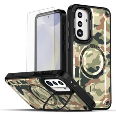 Imagem de Asuwish Capa de celular para Samsung Galaxy A56 5G capa magnética com protetor de tela de vidro temperado e suporte de proteção à prova de choque pintado suporte rígido fino híbrido A 56 56A LTE