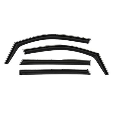 Imagem de Viseiras de janela no canal de proteção contra chuva FIT Kia Sorento 2021-2025 (2021-2025) - defletores de ventilação de policarbonato fumê escuro em canal de 4 peças