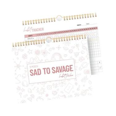 Imagem de Planejador De Hábitos A4 12 Meses Sem Data Diário Semanal Mensal Cader