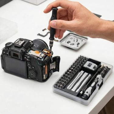 Imagem de Conjunto de chaves de fenda, chave de fenda magnética de precisão com aderência ergonômica antiderrapante, kit de ferramentas de reparo multiuso para montagem de brinquedos, consertos de pequenos