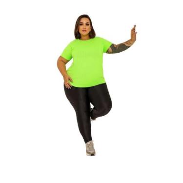 Imagem de Camiseta Plus Size Veste Legging T-shirt em Poliamida DryFit G1 G2 G3 