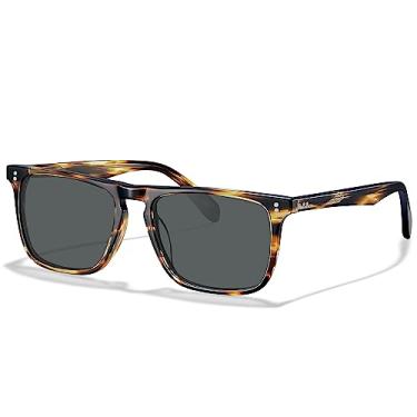 Imagem de Óculos de Sol CARFIA CA53572 Masculino - Retrô Moderno e Estiloso com Lentes Polarizadas, Proteção UV e Armação em Acetato de Acabamento Artesanal