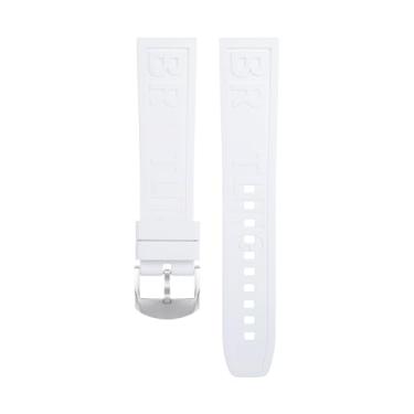 Imagem de VEVEL Pulseira de borracha fluororubber FKM macia e natural de 22 mm para pulseira Breitling Professional Superocean Navitimer com fivela de pino de jardim, 22MM, Acetato, Sem Pedra Preciosa