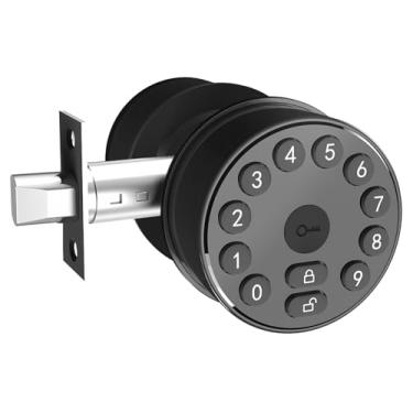 Imagem de Fechadura eletrônica, maçaneta de porta de entrada sem chave com teclado, maçaneta digital inteligente, trava automática, 100 códigos, alerta de bateria fraca, fácil instalação para porta da frente