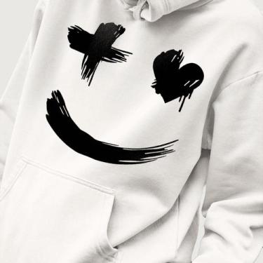 Imagem de Blusa Moletom Genuine Grit Masculina Estampada Algodão 30.1 Smiley, Br