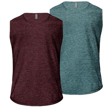 Imagem de Kit 2 Camisetas Regata Machão Dry Plus Size Academia Masculina Fitness-Masculino