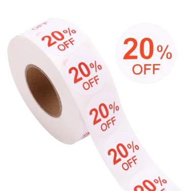 Imagem de 1000 adesivos, 2,5 cm de desconto redondo em etiquetas autoadesivas de desconto para promoção de venda a retalho e liquidação