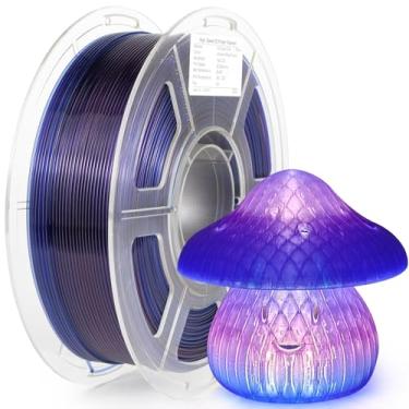 Imagem de iSANMATE Filamento de impressora 3D PLA transparente rápido, filamento PLA violeta azul claro 1,75 mm projetado para alta velocidade 30-600 mm/s, velocidade de impressão rápida PLA, precisão