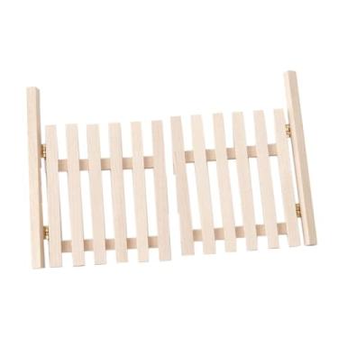 Imagem de MotiveTech Miniatura de Portão de Madeira para Jardim - Modelo de Porta - Simulação em Miniatura - Acessórios de Decoração para Casa de Bonecas - Cerca para Casa