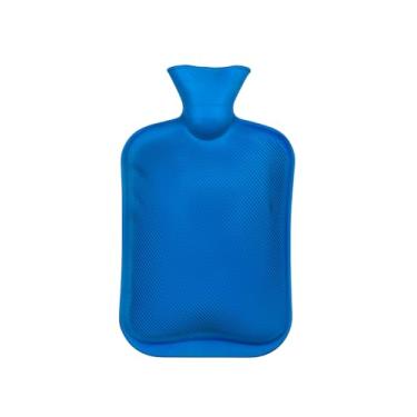 Imagem de Bolsa Termica Resistente 2 Litros Compressao Borracha Para Agua Quente E Frio (Azul)
