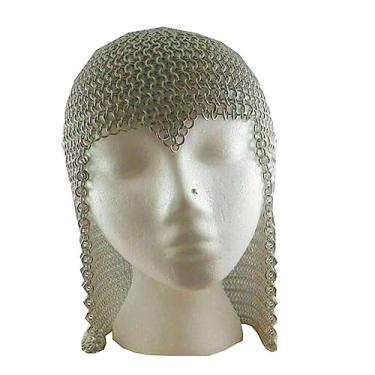 Imagem de Chain mail Hood/Coif | Material : Aluminium | Finished - Anodized |10 MM 16 Gauge | Chain mail Costume Cosplay Larp Reenactment