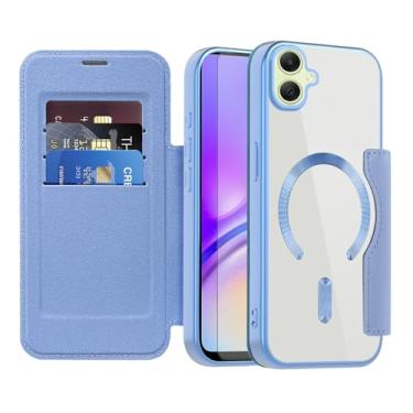 Imagem de Asuwish Capa de telefone para Samsung Galaxy A05 capa carteira magnética com protetor de tela de vidro temperado flip porta-cartão de crédito bloqueio RFID slot robusto acessórios para celular Ao5 A