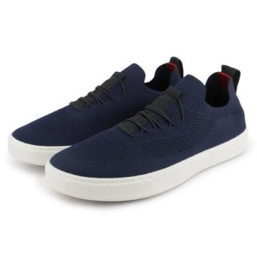Imagem de Sapato Masculino Sapatenis Tênis Casual Tendência Slip On Elástico Conforto (Azul, BR, Adulto, Numérico, 39)