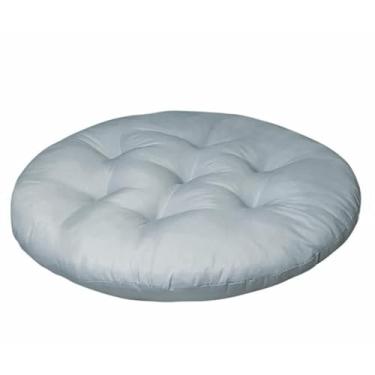 Imagem de Almofada Para Cadeira Redonda 80x80 cm Com Futon Para Decoração Cadeira Sofá Quarto (Cinza)
