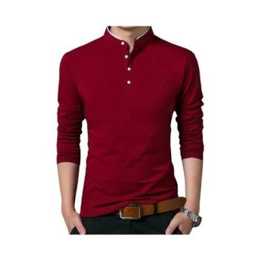 Imagem de Camisa Polo Masculina de Manga Comprida - Casual, Confortável e Respir