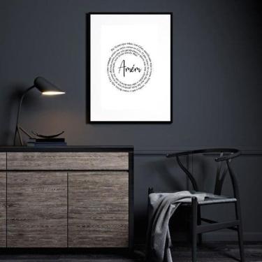 Imagem de Quadro Minimalista Oração Pai Nosso Espiral - 60X48Cm