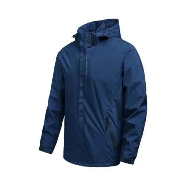 Imagem de Capa De Chuva Masculina Leve, Impermeável E À Prova De Vento Com Capuz