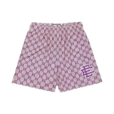 Imagem de Shorts Masculinos De Malha Floral Para Academia, Basquete E Praia, Est