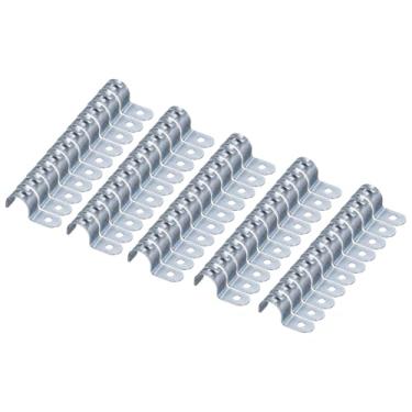 Imagem de HARFINGTON Braçadeira de conduíte de 25 peças, correia EMT de um orifício, braçadeira de tubo em U, diâmetro de tubo de 20 mm 13/16 polegadas, diâmetro de furo de 6 mm 1/4 polegada, suporte em forma