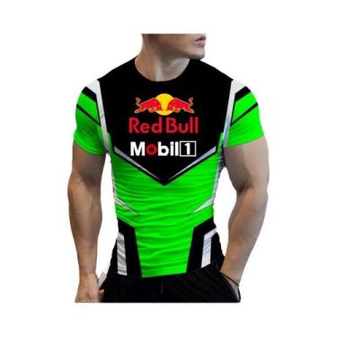 Imagem de Camiseta Masculina Red Bull De Verão Para Esportes Radicais, Camiseta 
