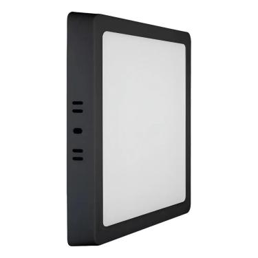 Imagem de Plafon Painel Led Sobrepor Quadrado Preto 18W 22X22 6500K