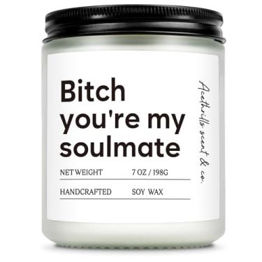 Imagem de Vela Soulmate - Presentes de namorada e namorado para namorada, presente de aniversário para mulheres, presentes I Love You para sua esposa