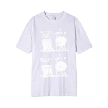 Imagem de Camiseta Masculina Engraçada Com Estampa Casual Do Sistema Operacional