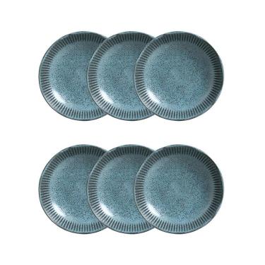 Imagem de Conjunto De Pratos Fundos Linhas Night Sky Porto Brasil Azul